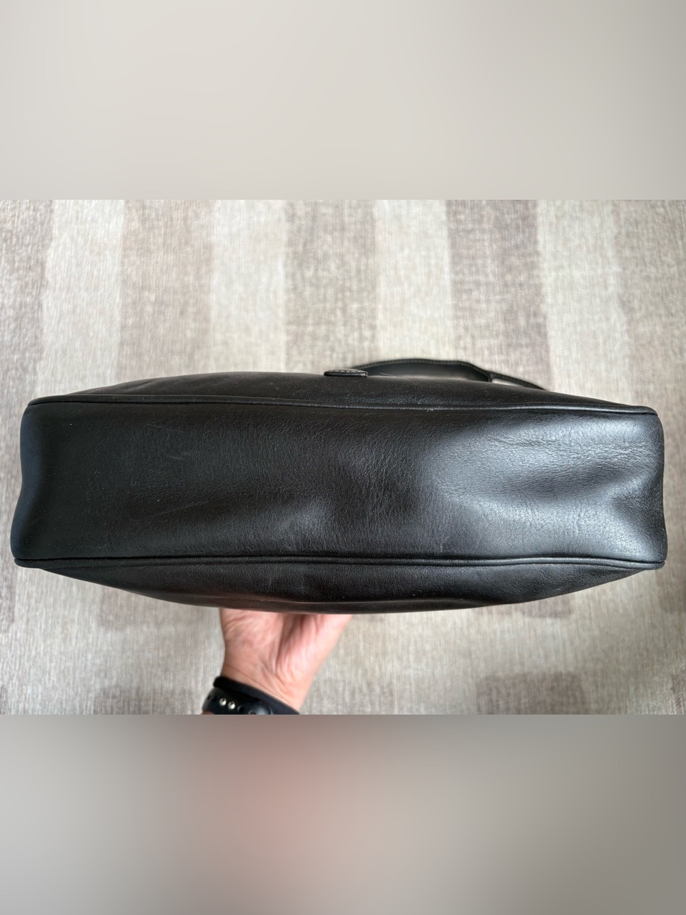 COACH Y2K Vintage Black Leather Hamilton Clip Hobo Shoulder Bag Handbag 7778 - Picture 6 of 12